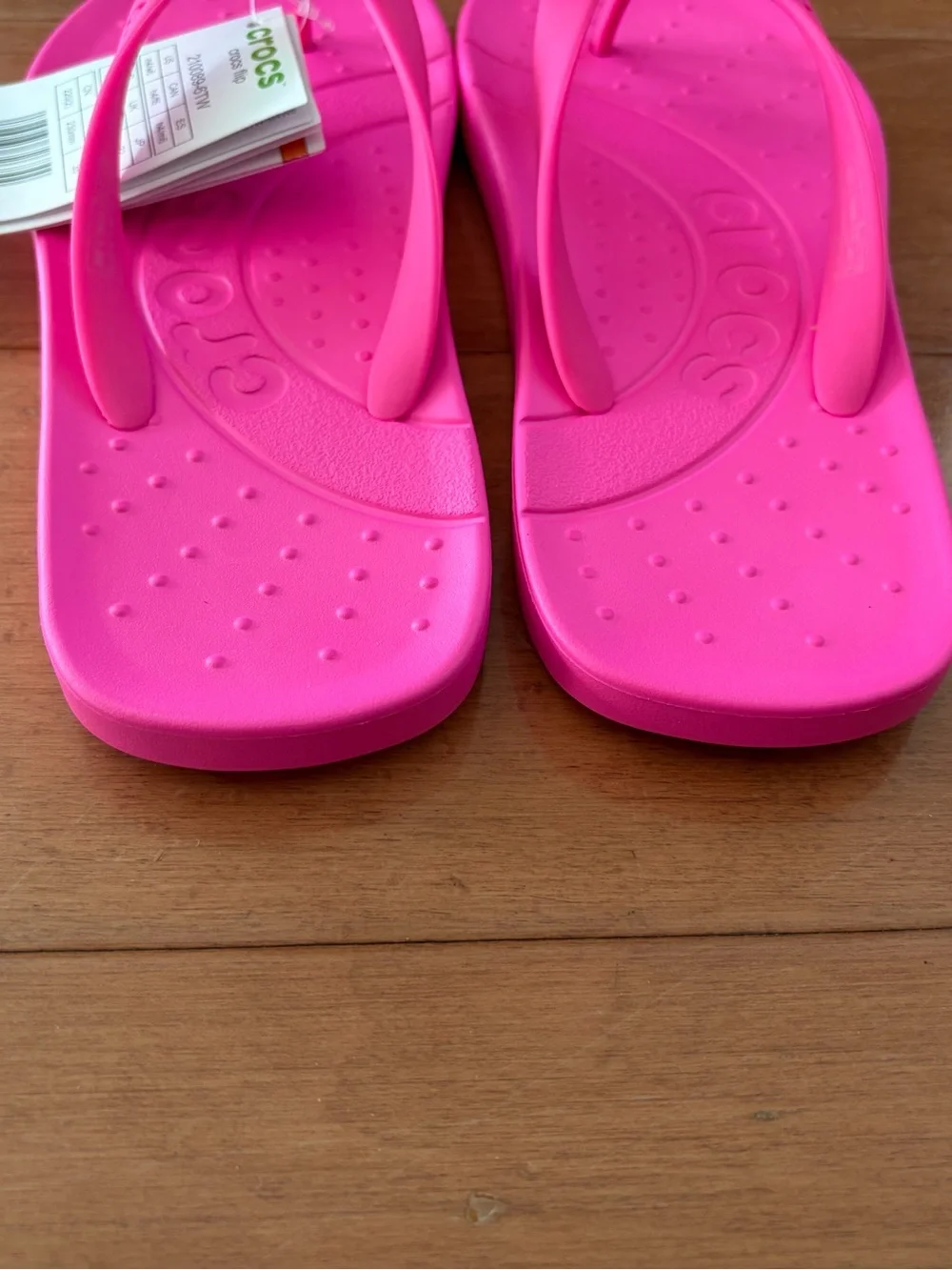 CROCS Bright Pink Flip Flop Thong Sandals, 6 - Picture 5 of 7